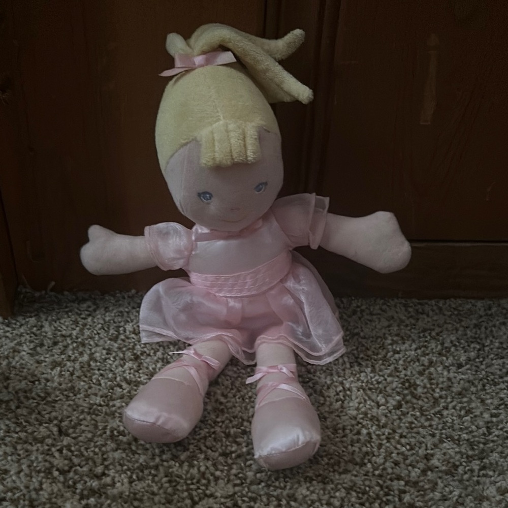 Adorable Pink Plush Ballerina Doll
